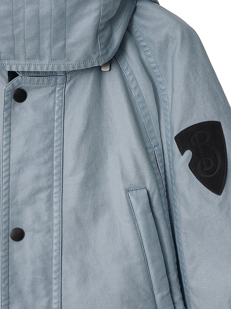 Logo Hooded Cotton Jacket