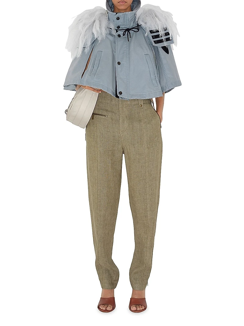 Logo Hooded Cotton Jacket