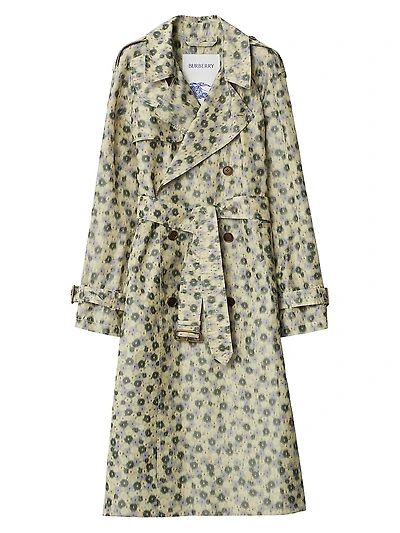 Floral Belted Trench Coat