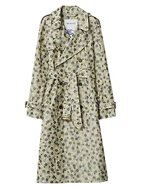 Floral Belted Trench Coat