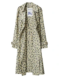 Floral Belted Trench Coat