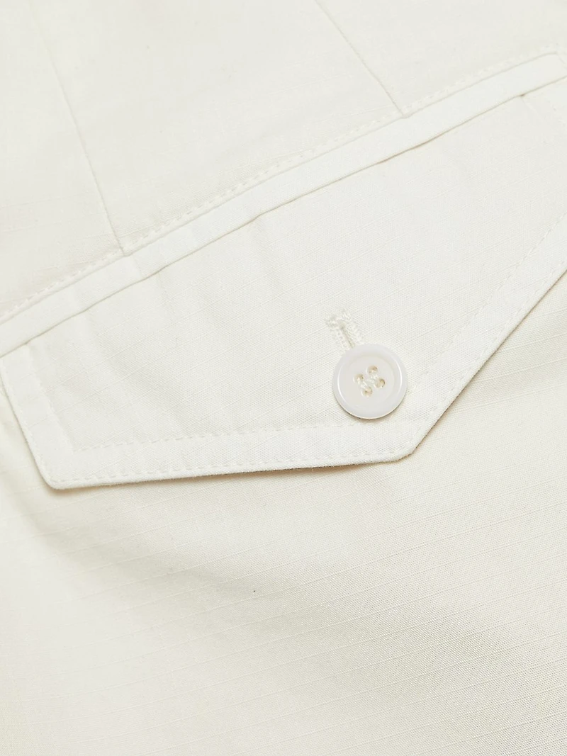 Belted Cotton Shorts