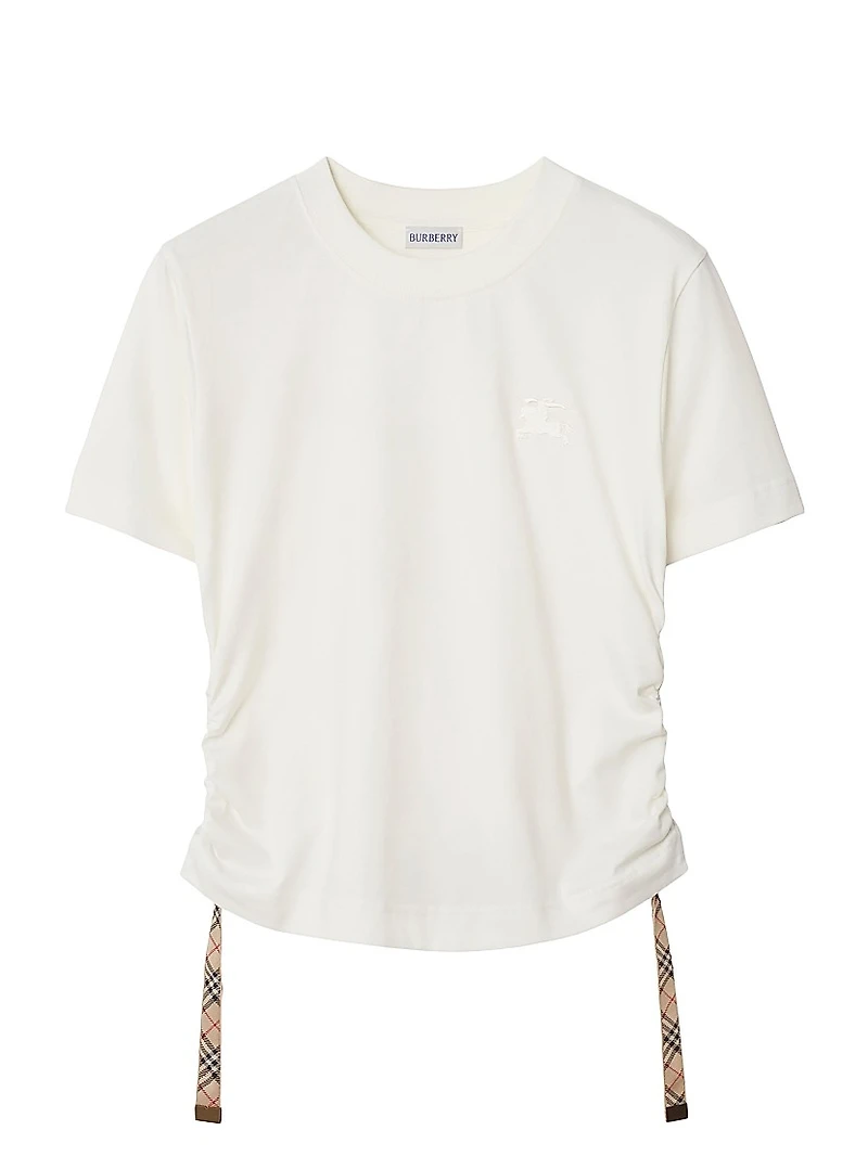 Ruched Cotton T-Shirt