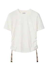 Ruched Cotton T-Shirt