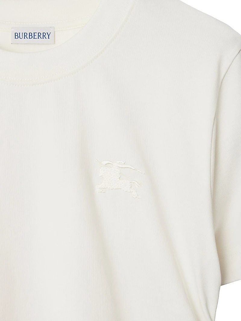 Ruched Cotton T-Shirt