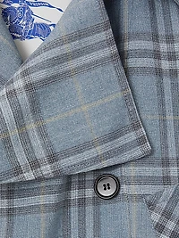 Check Double-Breasted Short Coat