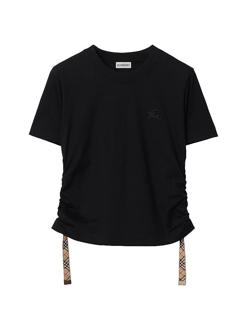 Drawstring Logo Cotton T-Shirt