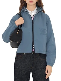 Check Zip Hooded Jacket