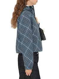 Check Zip Hooded Jacket