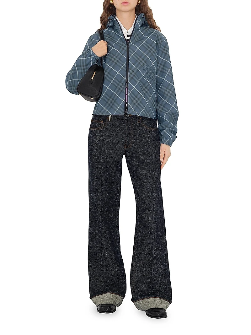 Check Zip Hooded Jacket