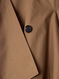 Drapeneck Cotton Trench Coat
