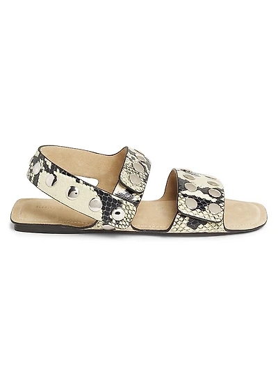 Boden Snakeskin-Embossed Flats
