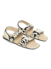 Boden Snakeskin-Embossed Flats