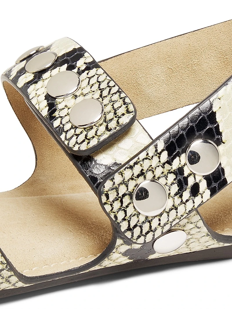 Boden Snakeskin-Embossed Flats