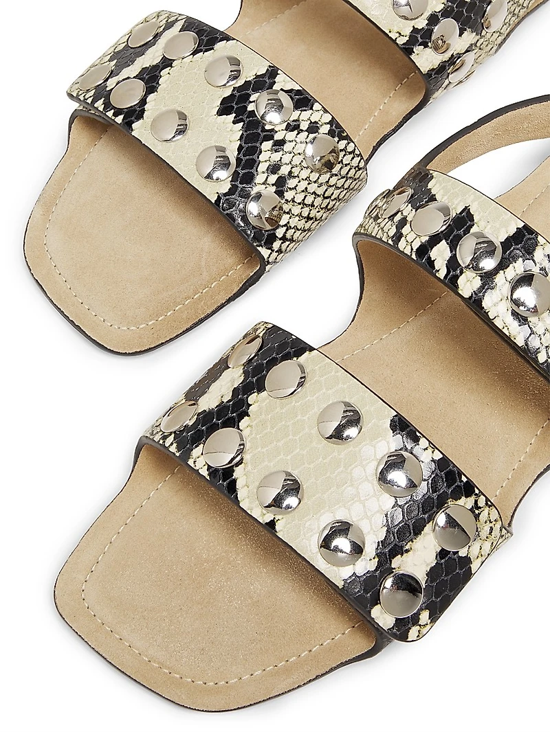 Boden Snakeskin-Embossed Flats