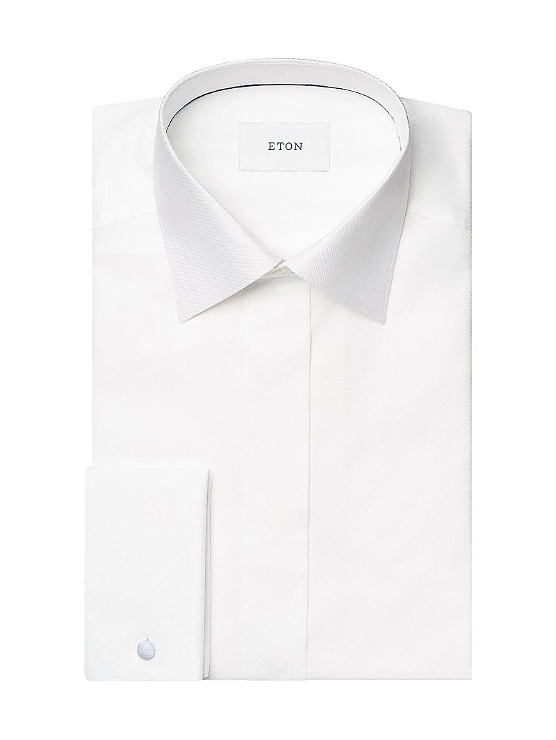 Jacquard Cotton Twill Contemporary-Fit Shirt