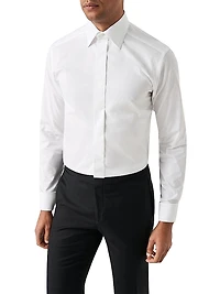Jacquard Cotton Twill Contemporary-Fit Shirt