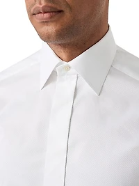 Jacquard Cotton Twill Contemporary-Fit Shirt
