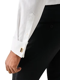 Jacquard Cotton Twill Contemporary-Fit Shirt