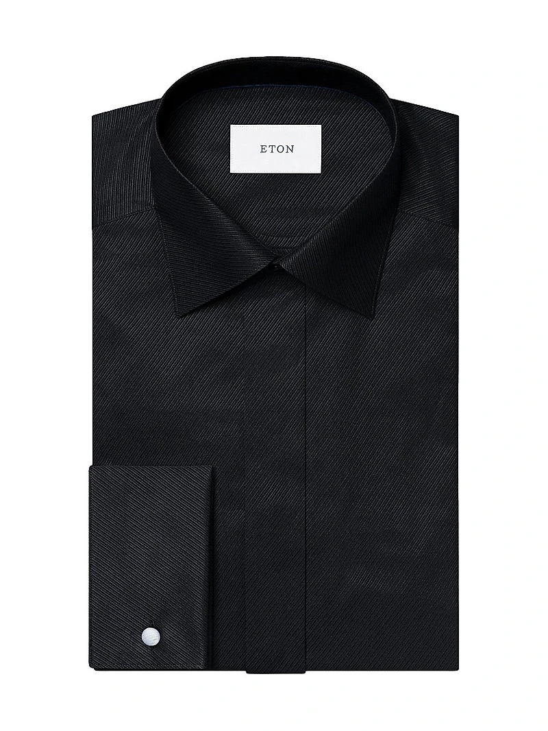 Slim-Fit Textured Dress Shirt