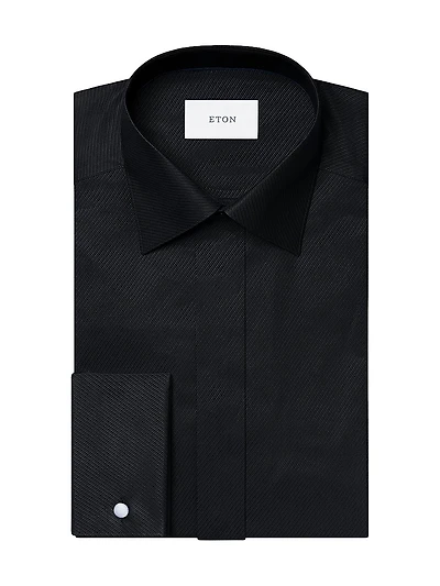 Slim-Fit Textured Dress Shirt