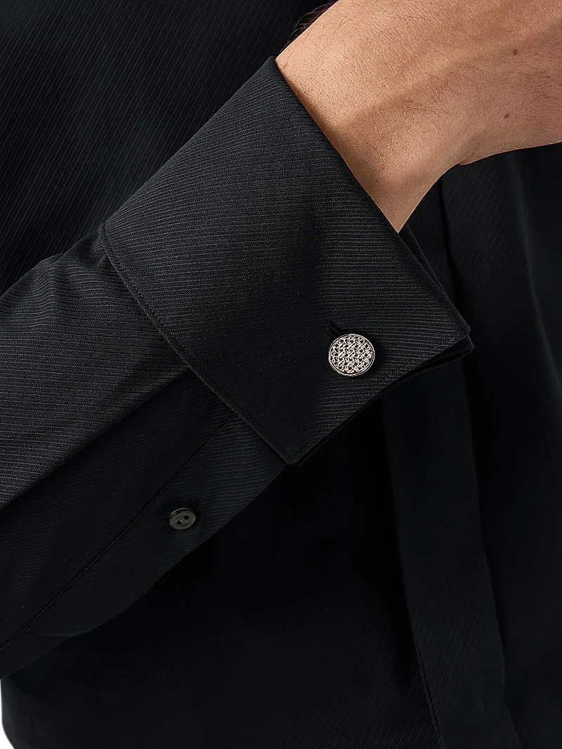 Slim-Fit Textured Dress Shirt