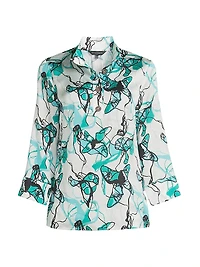 Printed Crêpe de Chine Blouse