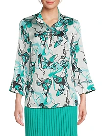 Printed Crêpe de Chine Blouse