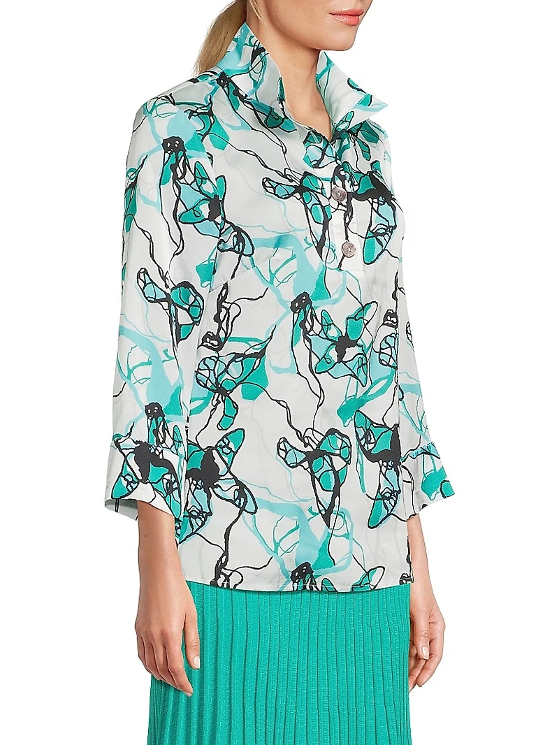 Printed Crêpe de Chine Blouse