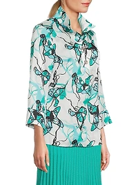 Printed Crêpe de Chine Blouse