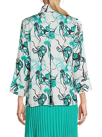Printed Crêpe de Chine Blouse