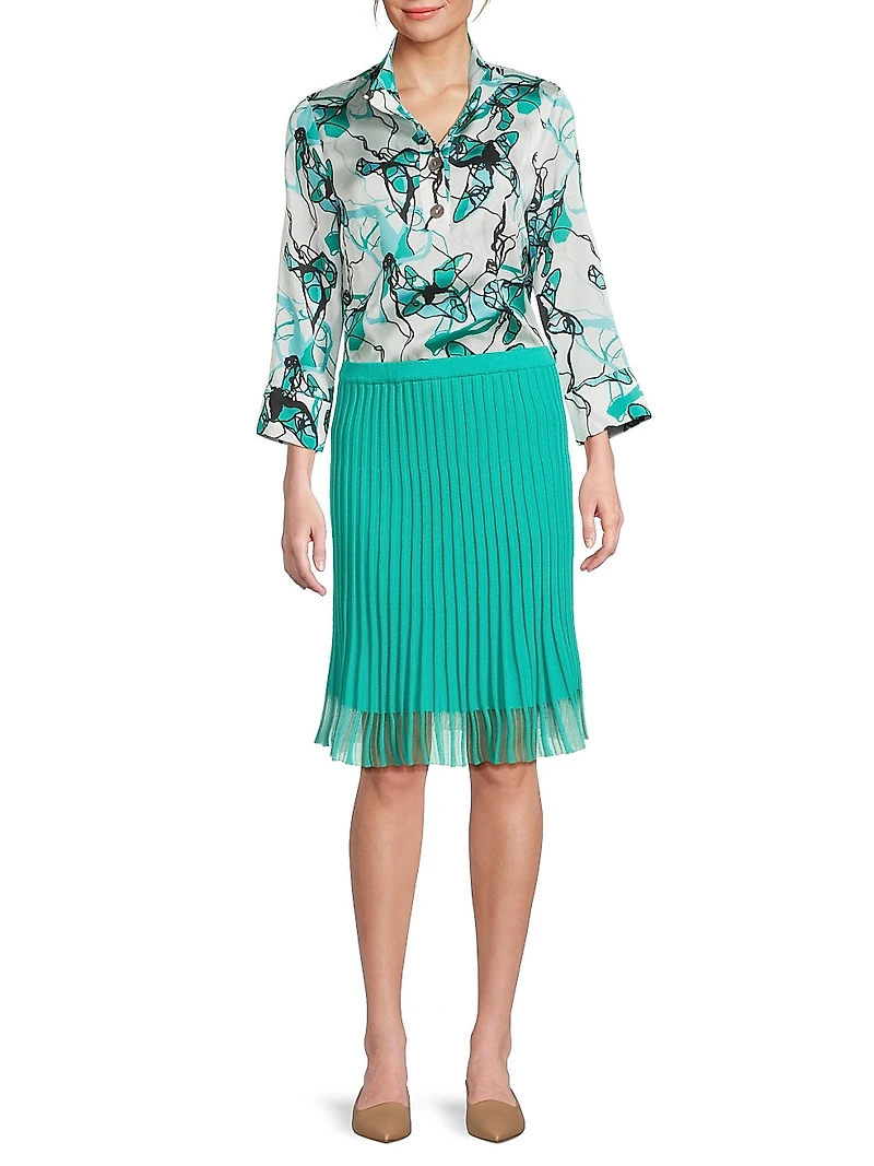 Printed Crêpe de Chine Blouse