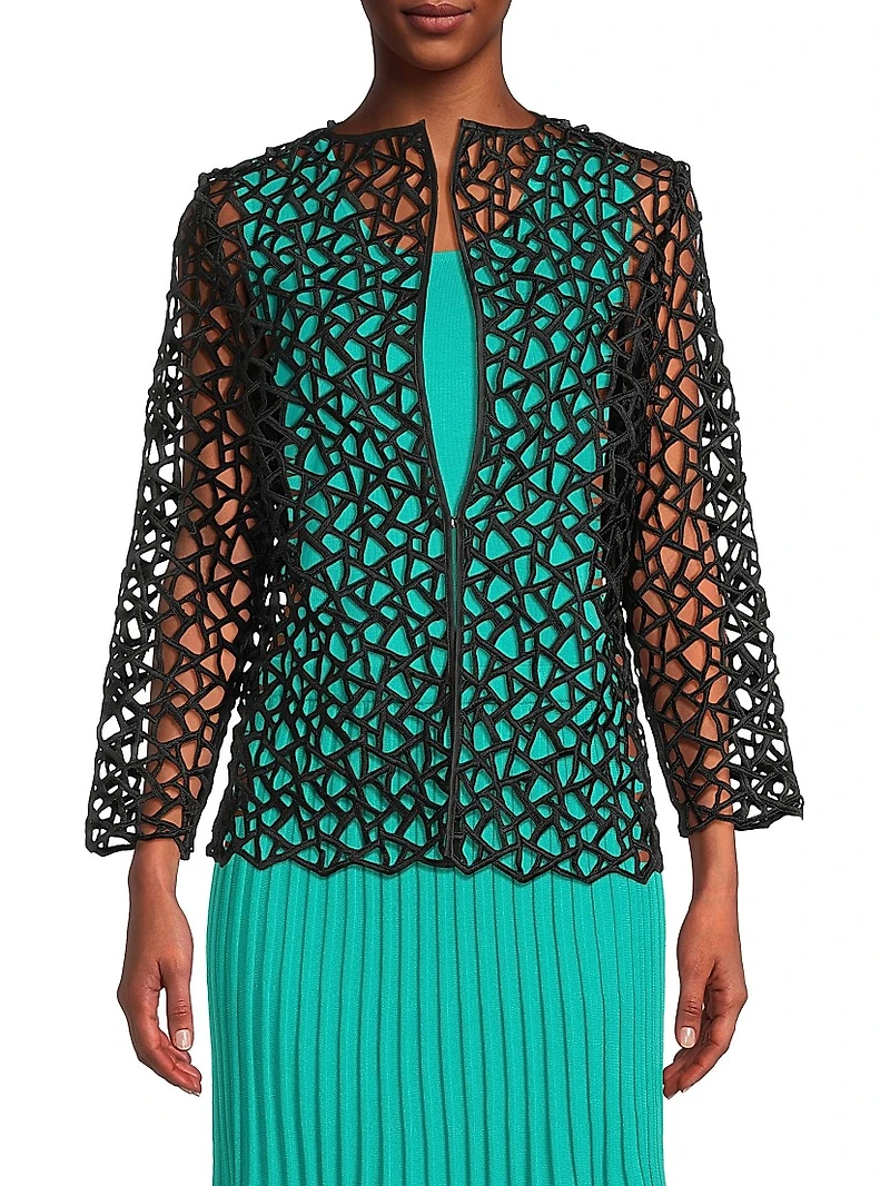 Corded Open-Front Jacket