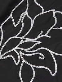 Floral-Embroidered Stretch-Cotton Minidress