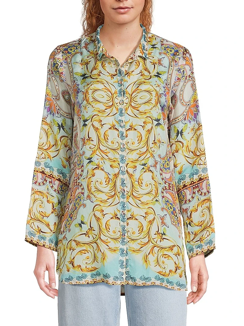 Indy Printed Silk Tunic