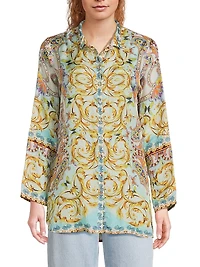 Indy Printed Silk Tunic