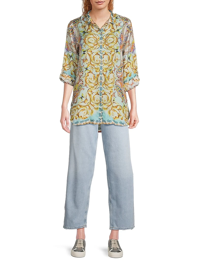 Indy Printed Silk Tunic