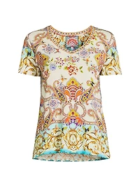 The Janie Favorite Printed V-Neck T-Shirt