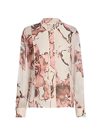 Burnt Floral Print Blouse