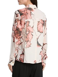 Burnt Floral Print Blouse