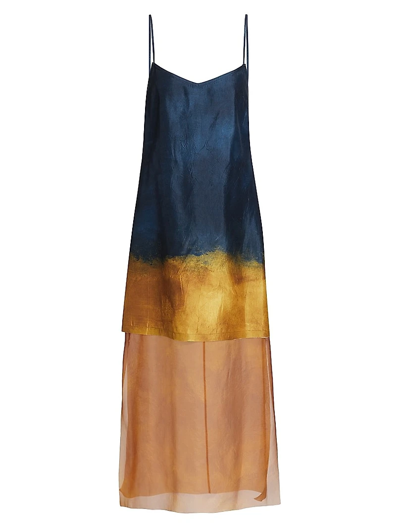 Painted Stripe Slip Dress