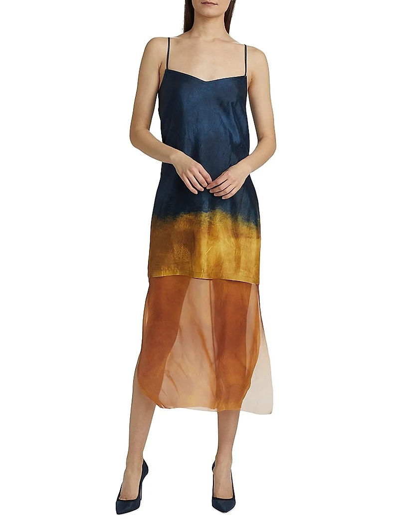 Painted Stripe Slip Dress