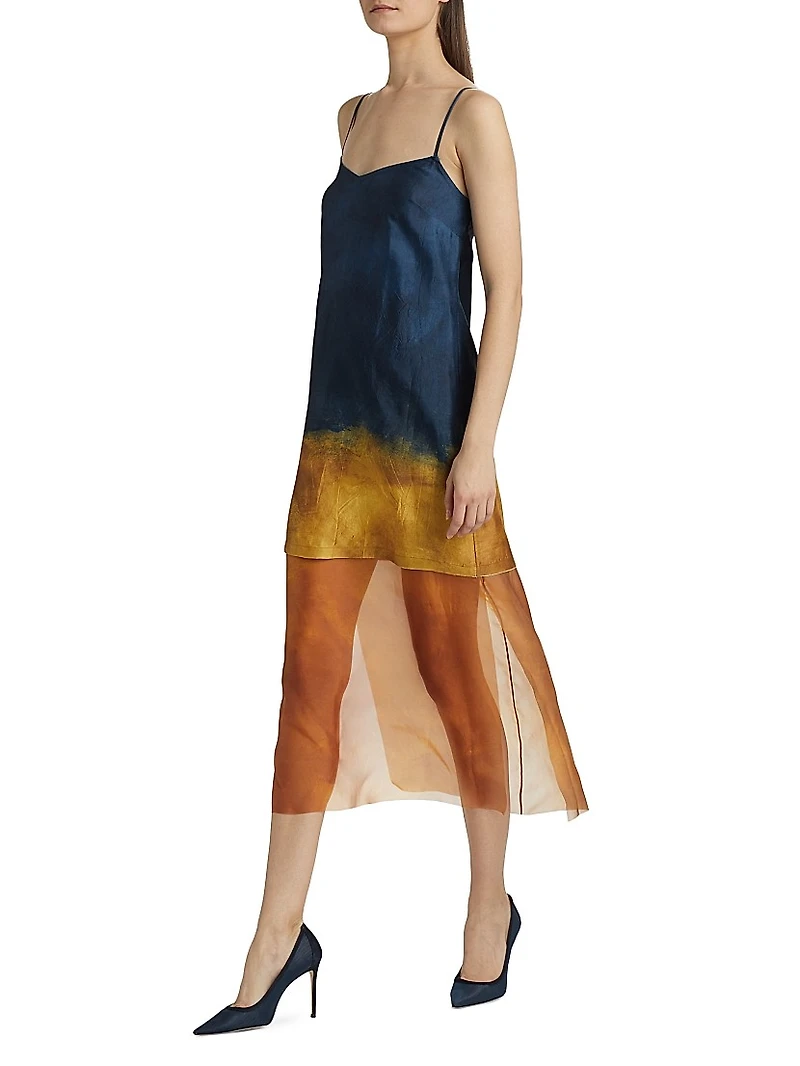 Painted Stripe Slip Dress