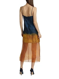 Painted Stripe Slip Dress