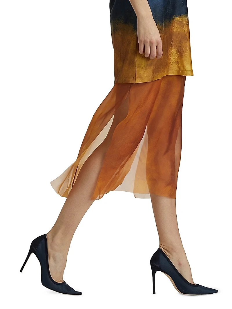 Painted Stripe Slip Dress