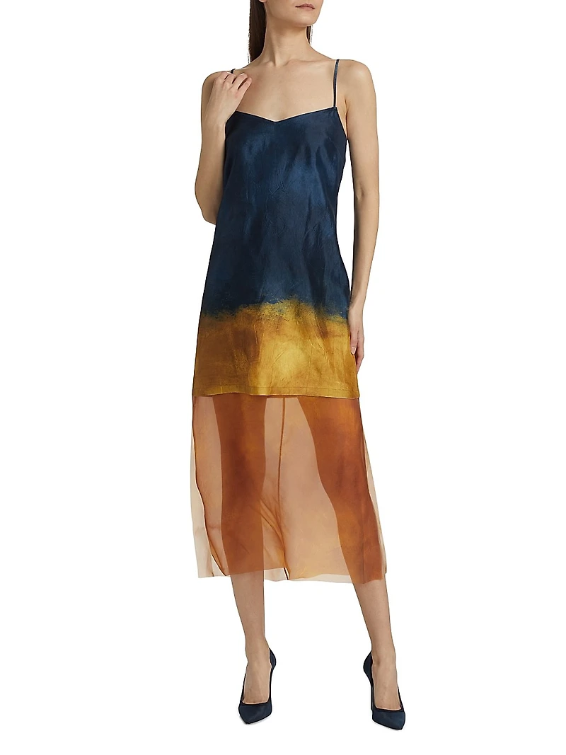 Painted Stripe Slip Dress