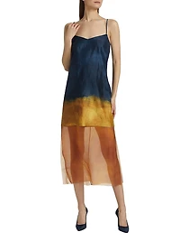 Painted Stripe Slip Dress