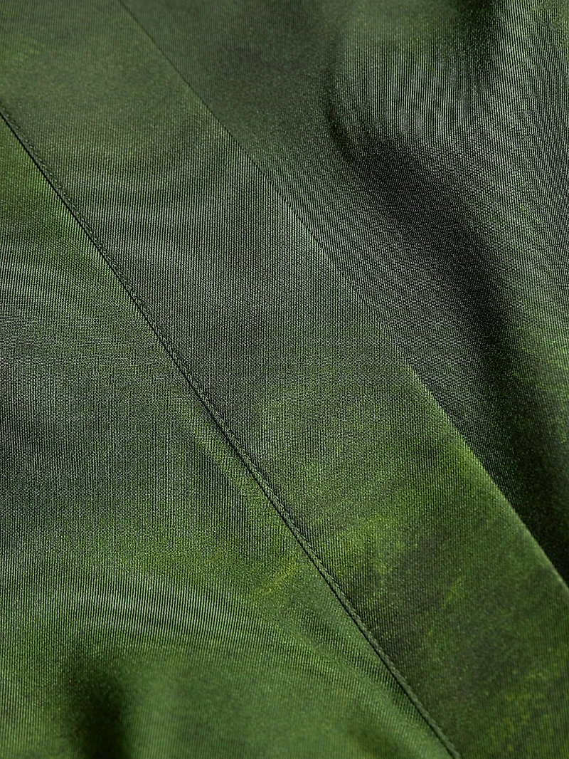 Smudged Canvas Silk Twill Shirtdress