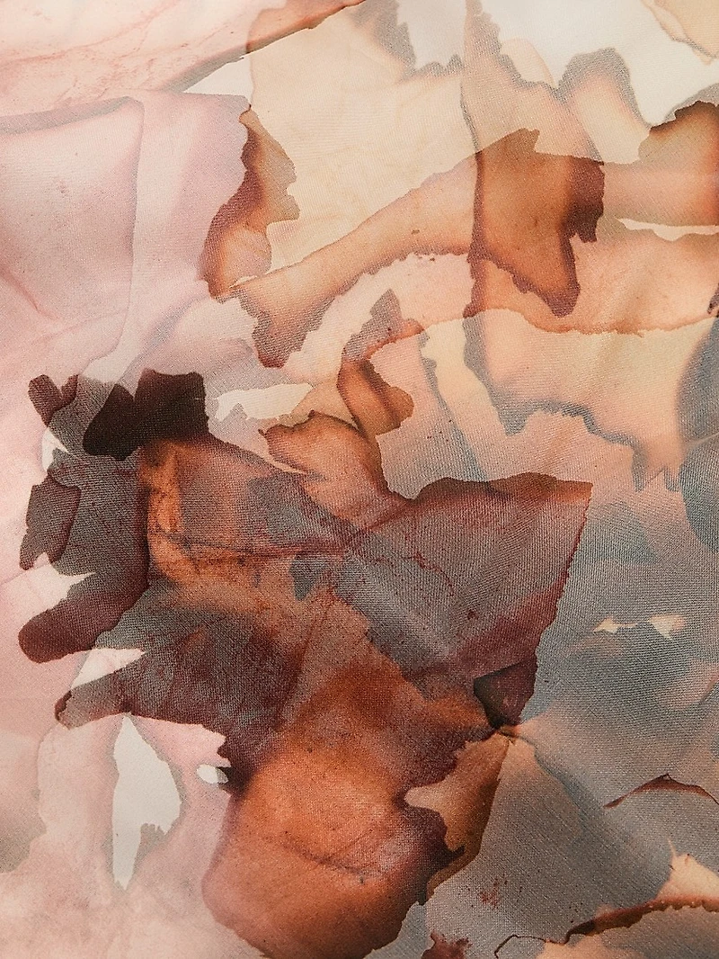 Printed Organza Shift Dress