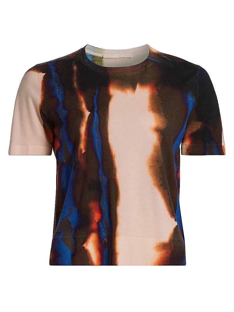 Burned Stripe Merino Wool Sweater